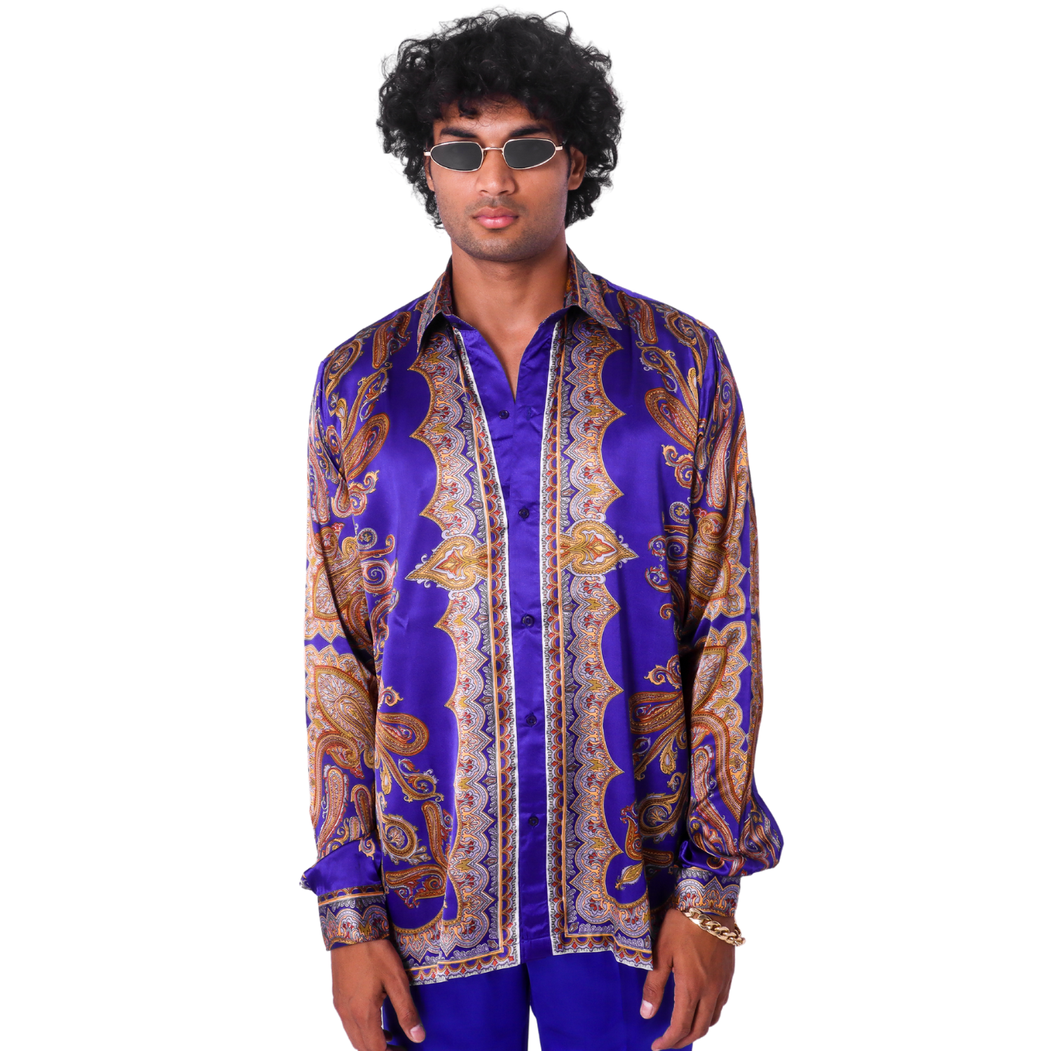 CRUZ Silk blue shirt