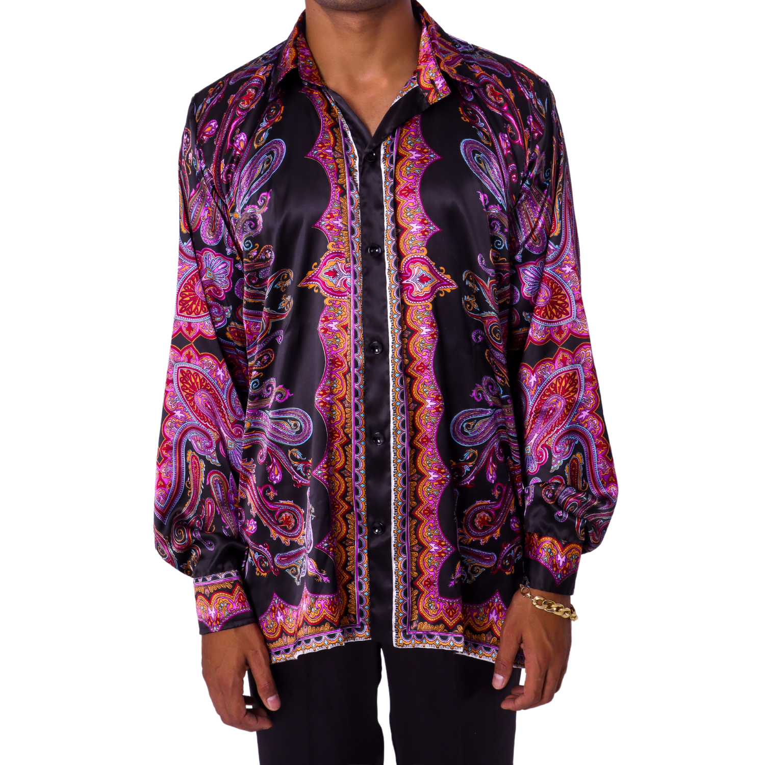 LA CRUZ  Silk black shirt