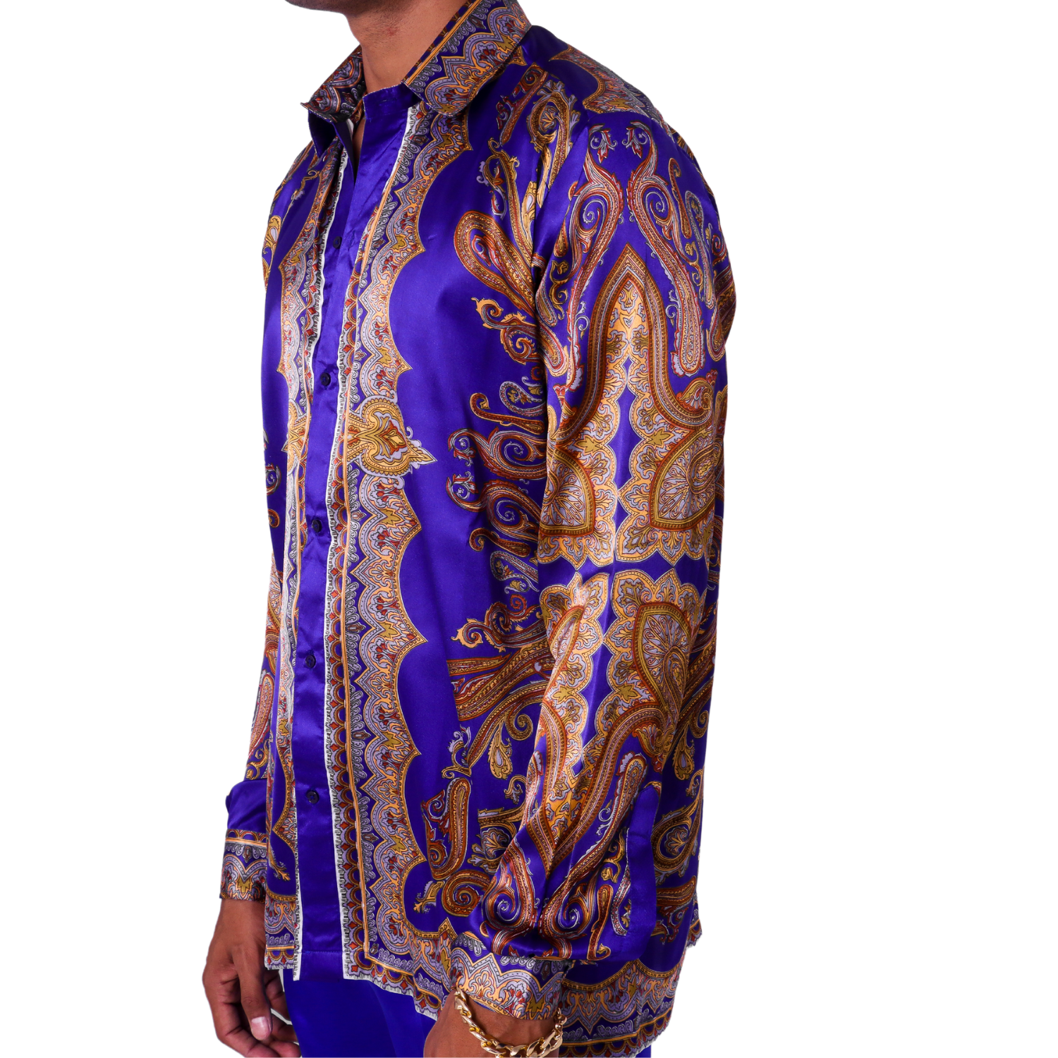 CRUZ Silk blue shirt