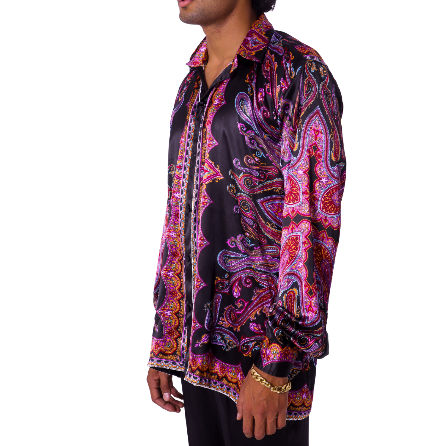 LA CRUZ  Silk black shirt