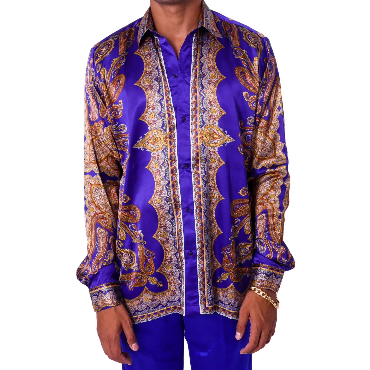 CRUZ Silk blue shirt